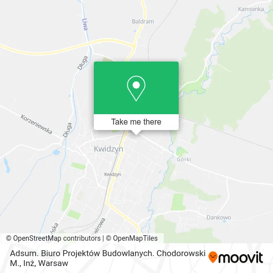 Карта Adsum. Biuro Projektów Budowlanych. Chodorowski M., Inż