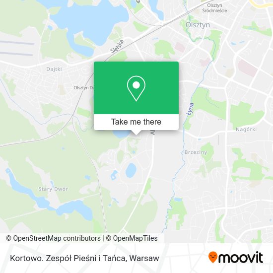 Kortowo. Zespół Pieśni i Tańca map