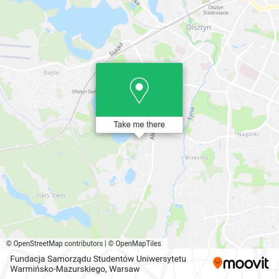 Fundacja Samorządu Studentów Uniwersytetu Warmińsko-Mazurskiego map