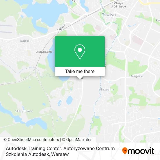 Карта Autodesk Training Center. Autoryzowane Centrum Szkolenia Autodesk