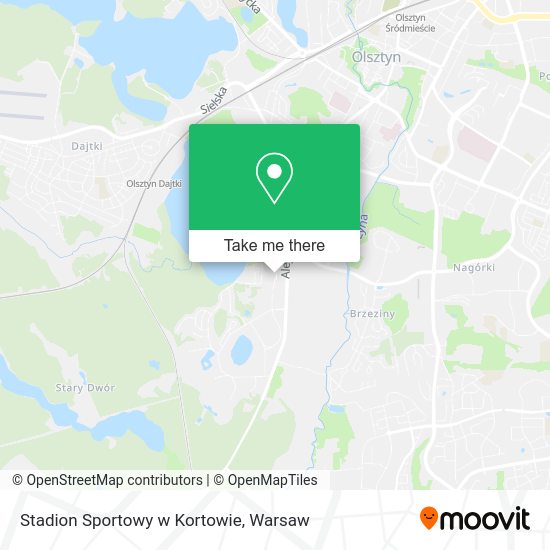 Stadion Sportowy w Kortowie map