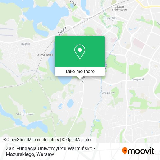 Żak. Fundacja Uniwersytetu Warmińsko - Mazurskiego map