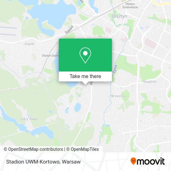 Stadion UWM-Kortowo map