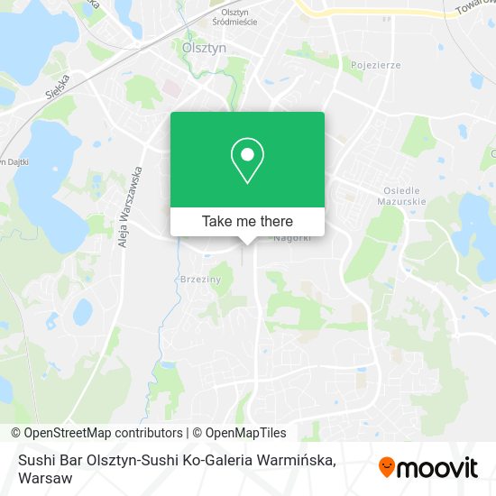 Sushi Bar Olsztyn-Sushi Ko-Galeria Warmińska map