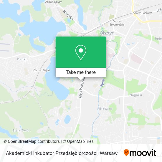 Akademicki Inkubator Przedsiębiorczości map