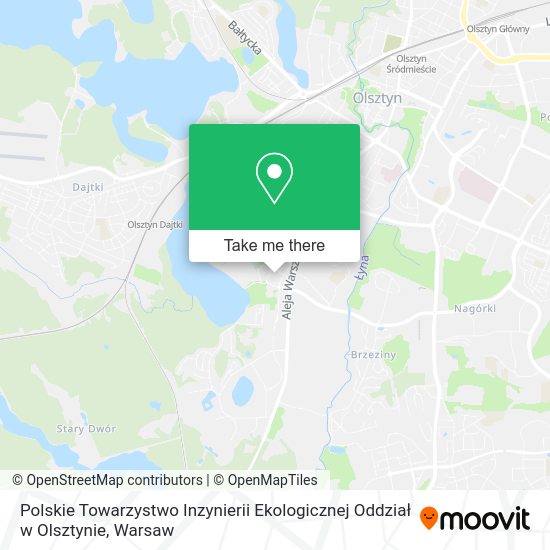 Polskie Towarzystwo Inzynierii Ekologicznej Oddział w Olsztynie map