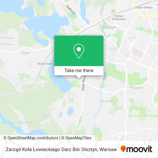 Zarząd Koła Łowieckiego Darz Bór Olsztyn map