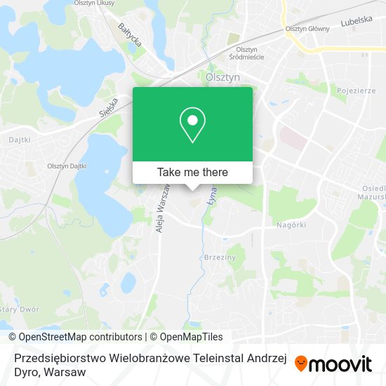 Przedsiębiorstwo Wielobranżowe Teleinstal Andrzej Dyro map