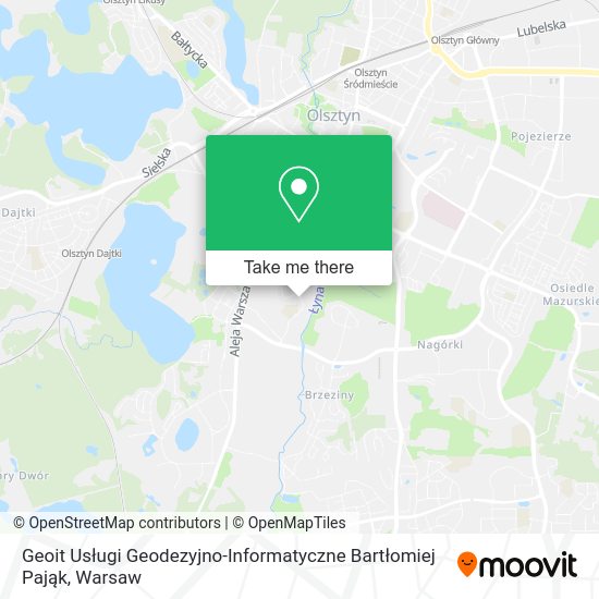 Geoit Usługi Geodezyjno-Informatyczne Bartłomiej Pająk map