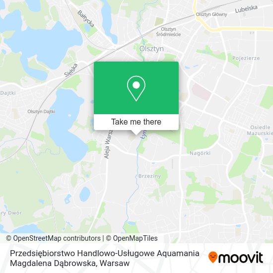 Przedsiębiorstwo Handlowo-Usługowe Aquamania Magdalena Dąbrowska map