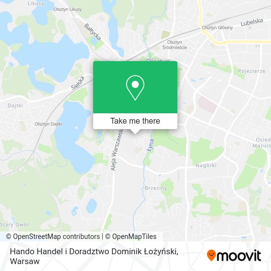 Hando Handel i Doradztwo Dominik Łożyński map