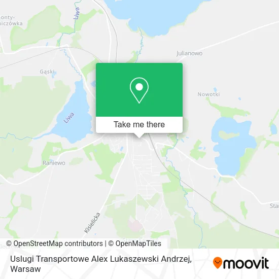 Карта Uslugi Transportowe Alex Lukaszewski Andrzej