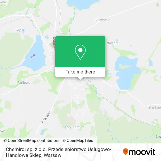 Карта Chemirol sp. z o.o. Przedsiębiorstwo Usługowo-Handlowe Sklep