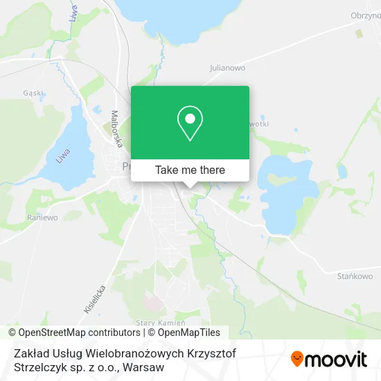 Карта Zakład Usług Wielobranożowych Krzysztof Strzelczyk sp. z o.o.