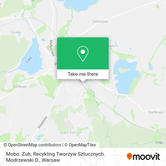 Карта Mobo. Zuh. Recykling Tworzyw Sztucznych. Modrzewski D.