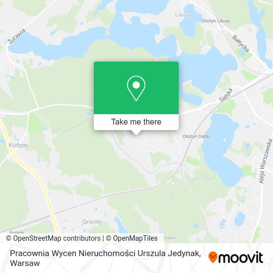 Pracownia Wycen Nieruchomości Urszula Jedynak map