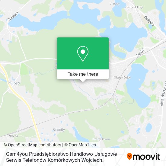 Gsm4you Przedsiębiorstwo Handlowo-Usługowe Serwis Telefonów Komórkowych Wojciech Marchliński map