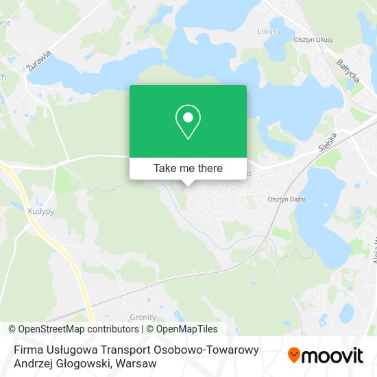 Firma Usługowa Transport Osobowo-Towarowy Andrzej Głogowski map