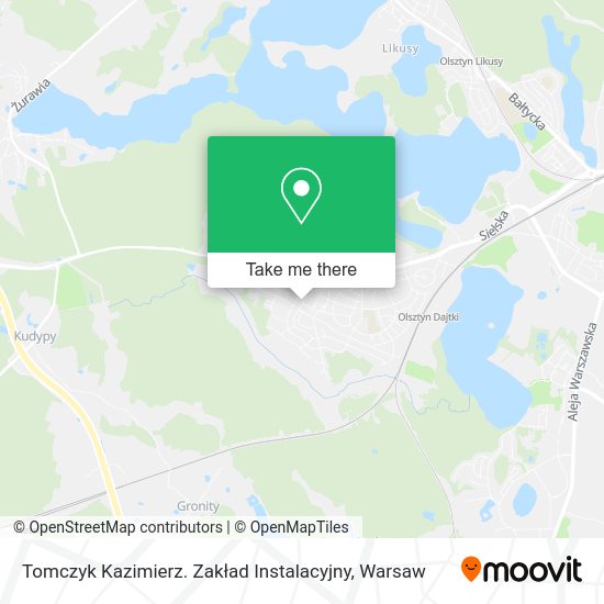 Карта Tomczyk Kazimierz. Zakład Instalacyjny