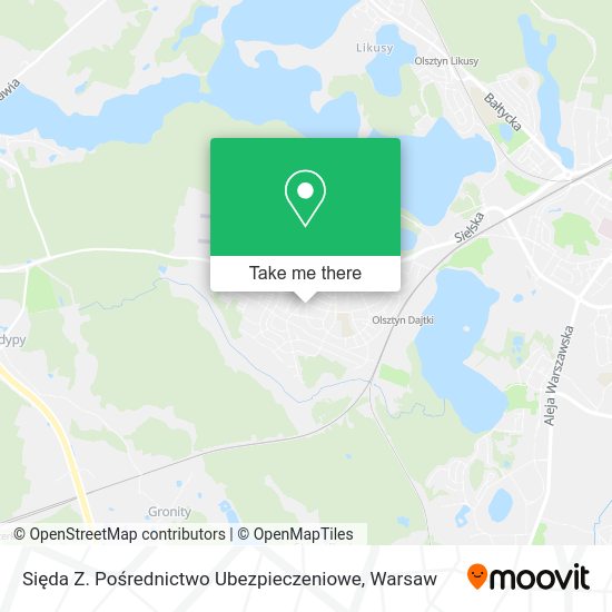 Sięda Z. Pośrednictwo Ubezpieczeniowe map