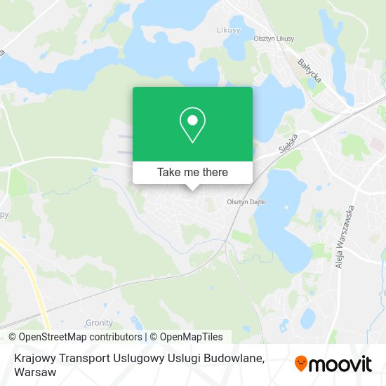 Карта Krajowy Transport Uslugowy Uslugi Budowlane