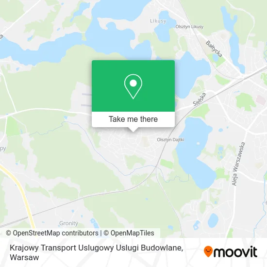 Карта Krajowy Transport Uslugowy Uslugi Budowlane