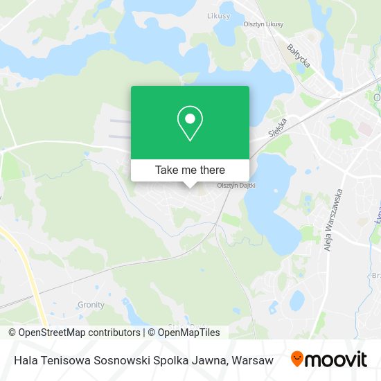 Hala Tenisowa Sosnowski Spolka Jawna map