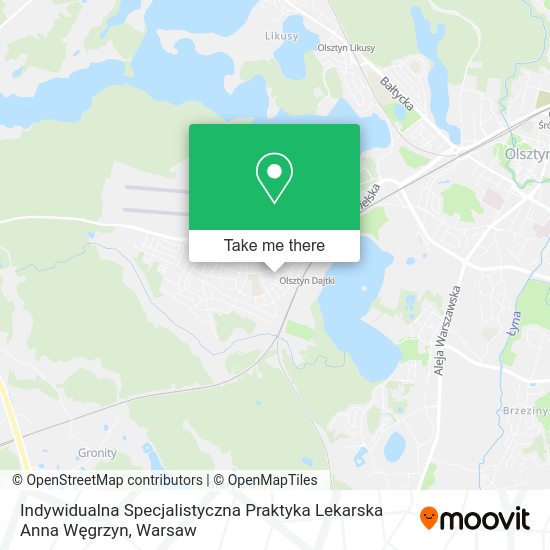 Indywidualna Specjalistyczna Praktyka Lekarska Anna Węgrzyn map