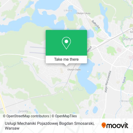 Usługi Mechaniki Pojazdowej Bogdan Smosarski map