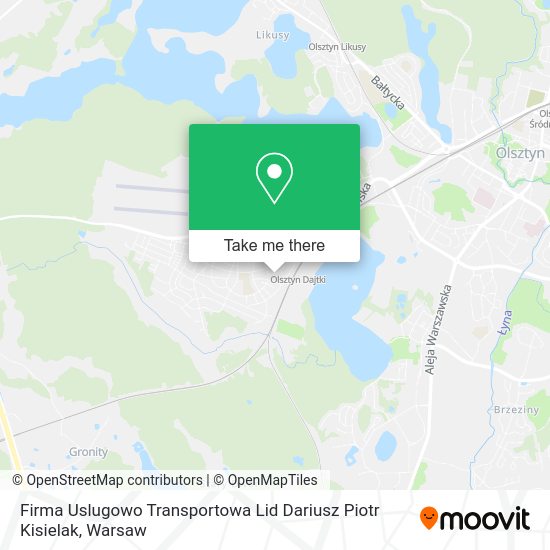 Firma Uslugowo Transportowa Lid Dariusz Piotr Kisielak map