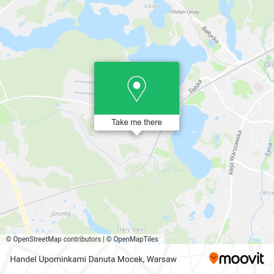 Handel Upominkami Danuta Mocek map