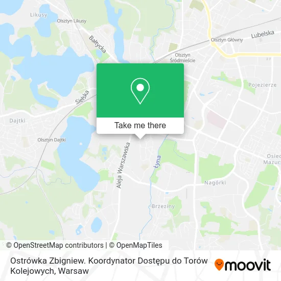 Карта Ostrówka Zbigniew. Koordynator Dostępu do Torów Kolejowych