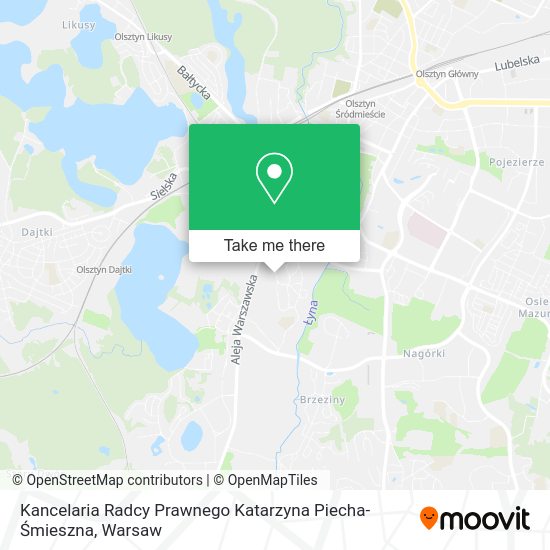 Kancelaria Radcy Prawnego Katarzyna Piecha-Śmieszna map