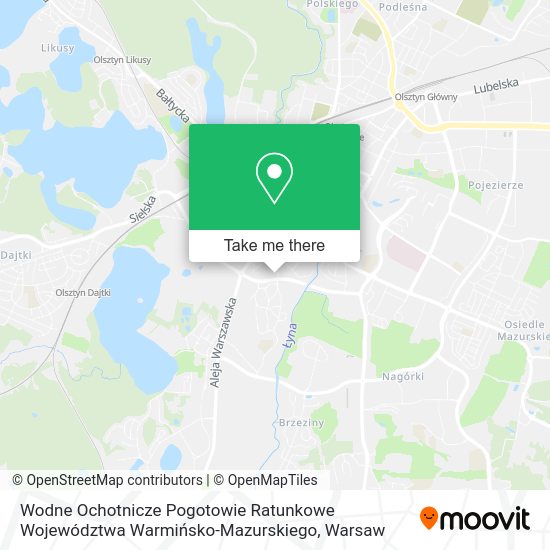 Wodne Ochotnicze Pogotowie Ratunkowe Województwa Warmińsko-Mazurskiego map