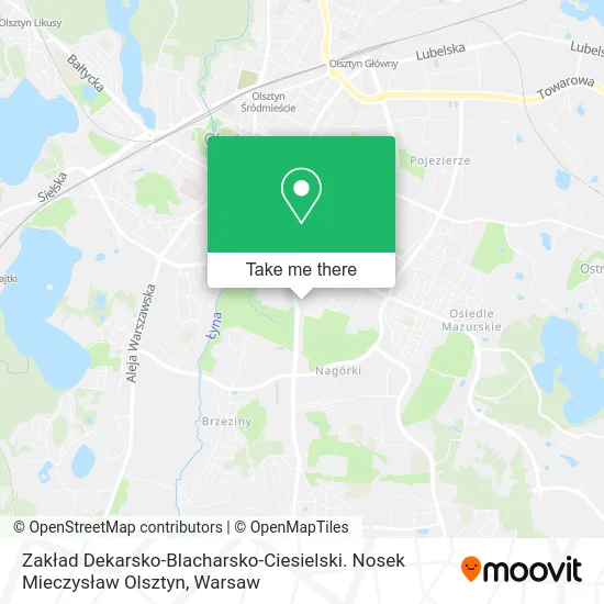 Zakład Dekarsko-Blacharsko-Ciesielski. Nosek Mieczysław Olsztyn map