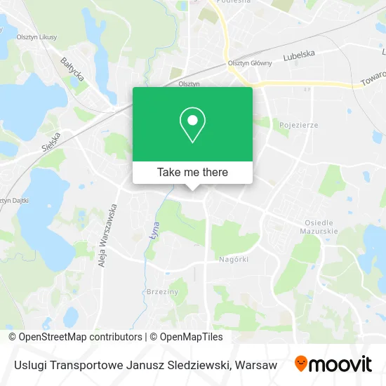 Карта Uslugi Transportowe Janusz Sledziewski