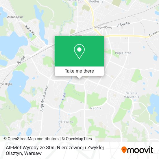 All-Met Wyroby ze Stali Nierdzewnej i Zwykłej Olsztyn map