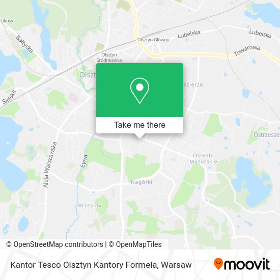 Kantor Tesco Olsztyn Kantory Formela map