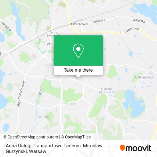 Anna Uslugi Transportowe Tadeusz Miroslaw Gurzynski map