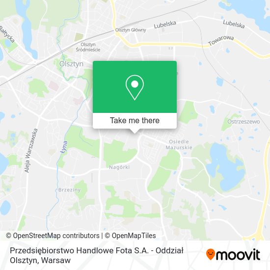 Przedsiębiorstwo Handlowe Fota S.A. - Oddział Olsztyn map