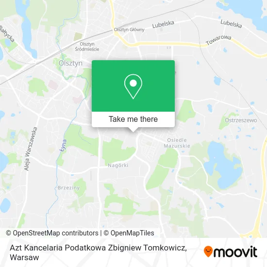 Карта Azt Kancelaria Podatkowa Zbigniew Tomkowicz