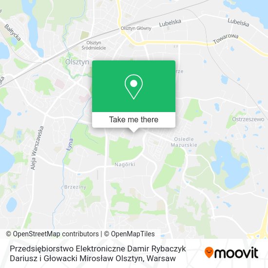 Przedsiębiorstwo Elektroniczne Damir Rybaczyk Dariusz i Głowacki Mirosław Olsztyn map