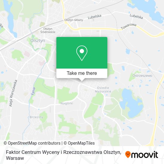 Faktor Centrum Wyceny i Rzeczoznawstwa Olsztyn map