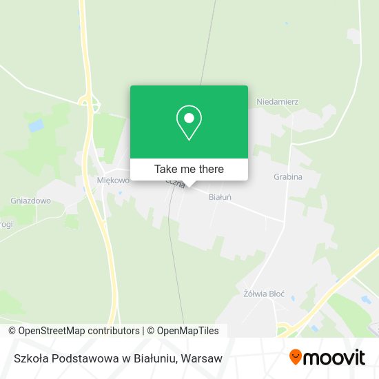 Szkoła Podstawowa w Białuniu map