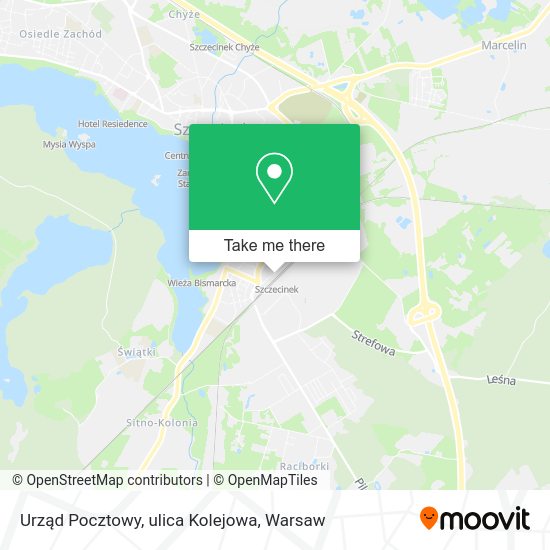 Urząd Pocztowy, ulica Kolejowa map