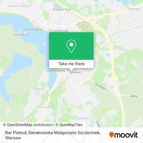 Bar Piotruś Sierakowska Małgorzata Szczecinek map