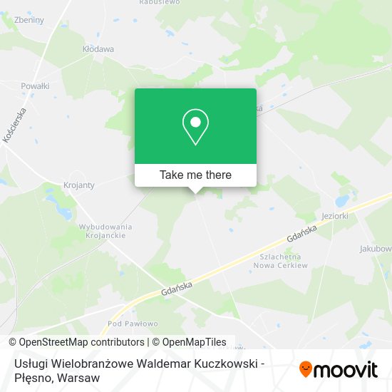 Usługi Wielobranżowe Waldemar Kuczkowski - Płęsno map