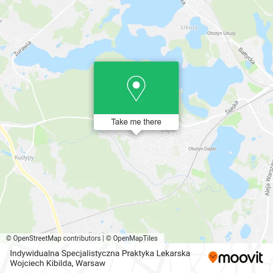 Карта Indywidualna Specjalistyczna Praktyka Lekarska Wojciech Kibilda