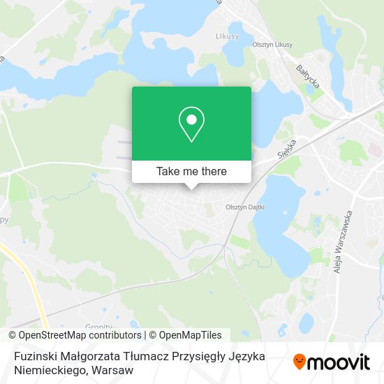 Fuzinski Małgorzata Tłumacz Przysięgły Języka Niemieckiego map