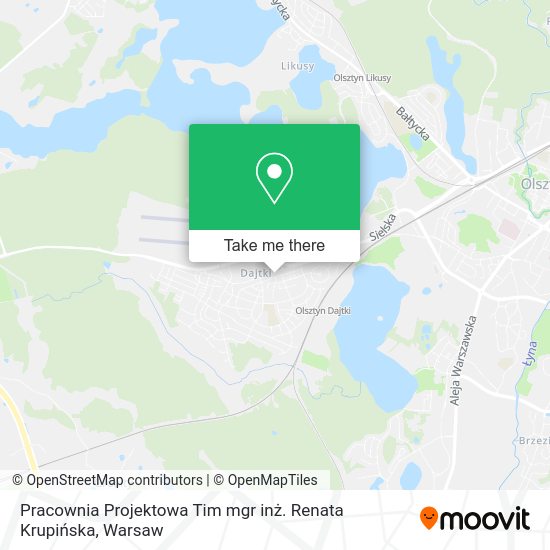 Pracownia Projektowa Tim mgr inż. Renata Krupińska map